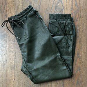 Vegan Leather Joggers